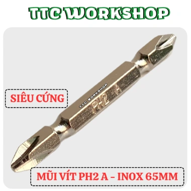 Mũi vít PH2 AA 65mm 4 cạnh siêu cứng, từ tính cực mạnh, chân lục giác – 22.400₫ 3