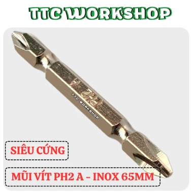 Mũi vít PH2 AA 65mm 4 cạnh siêu cứng, từ tính cực mạnh, chân lục giác – 22.400₫ 7