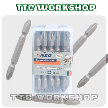 Mũi vít PH2 AA 65mm 4 cạnh siêu cứng, từ tính mạnh, chân lục giác chuẩn - 21.000₫