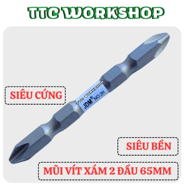 Mũi vít thép 2H cao cấp, từ tính cực mạnh, siêu cứng, chịu ăn mòn, công suất lớn - 71.400 VND