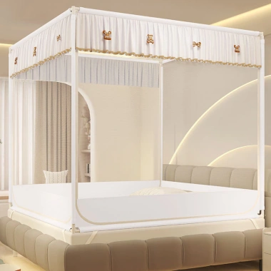 Mùng chống muỗi phòng ngủ, giường chống ngã bé, lều Mông Cổ ba cửa - 1.261.000₫