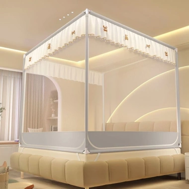 Mùng chống muỗi phòng ngủ, giường chống ngã bé, lều Mông Cổ ba cửa - 1.261.000₫