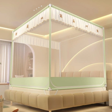 Mùng chống muỗi phòng ngủ, giường chống ngã bé, lều Mông Cổ ba cửa - 1.261.000₫