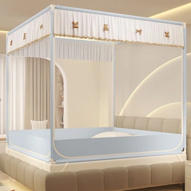 Mùng chống muỗi phòng ngủ, giường chống ngã bé, lều Mông Cổ ba cửa - 1.261.000₫