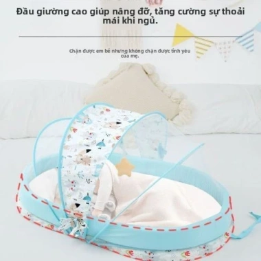 Mùng chống muỗi trẻ em gấp gọn bọt biển và cotton, chống côntrùng, 981.400 VND 5