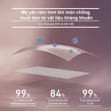 Mùng Chống Ngã Medoga Khung Vuông, Chống Muỗi, Chắn Giường, Không Khoan Tường