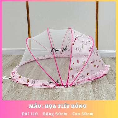 Mùng chụp tự bung gấp gọn cho bé – Màn ngủ lưới chống muỗi, nhỏ gọn, 130.000₫