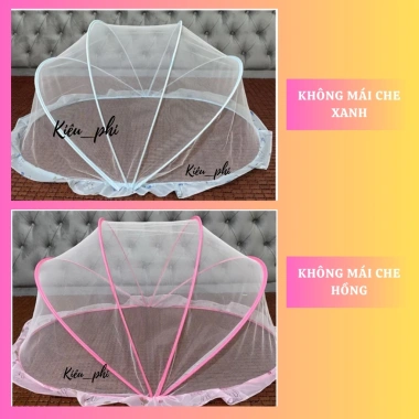Mùng chụp tự bung gấp gọn cho bé – Màn ngủ lưới chống muỗi, nhỏ gọn, 130.000₫