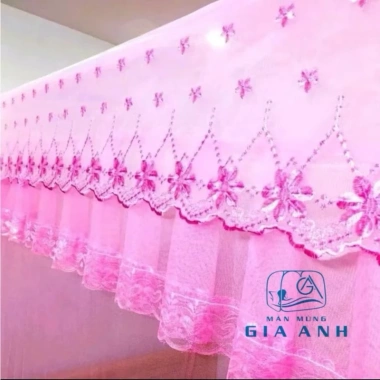 Mùng dây mắc tay góc thêu hoa mai - Màn ngủ chống muỗi hiệu quả, giá 95.000₫