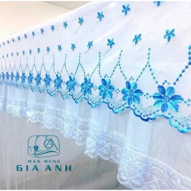 Mùng dây mắc tay góc thêu hoa mai - Màn ngủ chống muỗi hiệu quả, giá 95.000₫