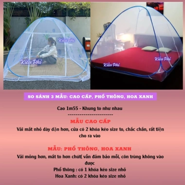 Mùng Đỉnh Chóp Tự Bung Người Lớn - Màn Hoa Ngủ Chống Muỗi Gấp Gọn Nhanh 2 Mùng Đỉnh Chóp Tự Bung Người Lớn - Màn Hoa Ngủ Chống Muỗi Gấp Gọn Nhanh 2