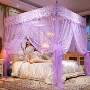 Mùng lưới chống muỗi phong cách công chúa 1.5-2.0m - Chất liệu bền, lắp nhanh, giảm muỗi hiệu quả - Giá chỉ 352.261 VND