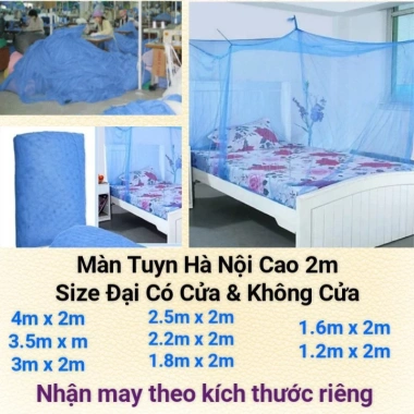 Mùng Màn Tuyn Chống Muỗi Cỡ Đại 2m Siêu To Có Cửa và Không Cửa Giá Ưu Đãi 75k