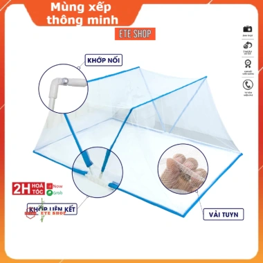 Mùng màn xếp gọn, mùng chụp, mùng chống muỗi - Giá chỉ 220.000₫, giảm mạnh từ 266.200
