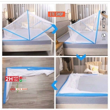 Mùng màn xếp gọn, mùng chụp, mùng chống muỗi - Giá chỉ 220.000₫, giảm mạnh từ 266.200