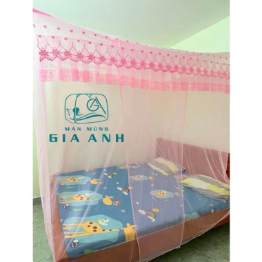 Mùng tuyn 4 góc ren ánh thêu Hoa Mai, 1m6x2m 1m8x2m 2mx2m2, giá 75.000 VND 8