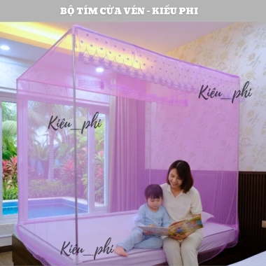 Mùng tuyn ren hoa inox 304 không rỉ - Màn ngủ chống muỗi người lớn Kiều Phi 4 Mùng tuyn ren hoa inox 304 không rỉ - Màn ngủ chống muỗi người lớn Kiều Phi 4
