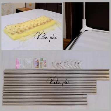 Mùng tuyn ren hoa inox 304 không rỉ - Màn ngủ chống muỗi người lớn Kiều Phi