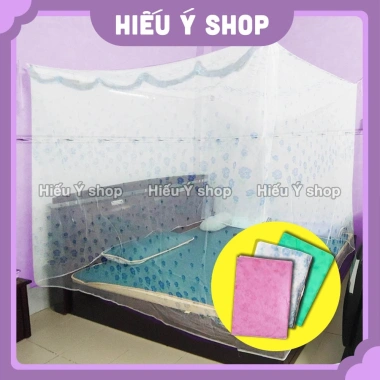 Mùng voan Hiếu Ý hoa trắng tinh tế, đủ size 1m2-1m6-1m8-2m5-3m, giá chỉ 79.000