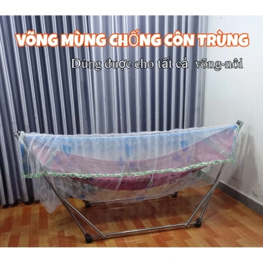 Mùng Võng Chống Muỗi Cao Cấp – Lưới Thoáng Mát, Gập Gọn Nhanh, Dùng Cho Rừng, Cắm Trại và Văn Phòng – Giá 49.000₫