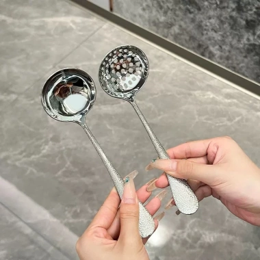 Muôi múc canh inox 18/10 vá thìa súp vân bạch tuộc - Giá ưu đãi 95.000đ 4