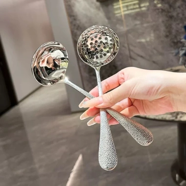 Muôi múc canh inox 18/10 vá thìa súp vân bạch tuộc - Giá ưu đãi 95.000đ 6