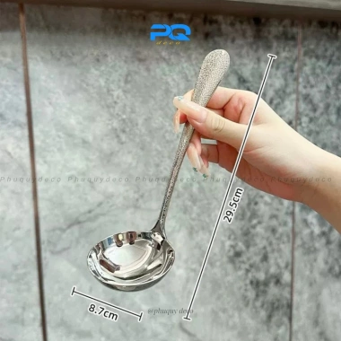 Muôi múc canh inox 18/10 vá thìa súp vân bạch tuộc - Giá ưu đãi 95.000đ 7