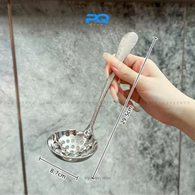 Muôi múc canh inox 18/10 vá thìa súp vân bạch tuộc - Giá ưu đãi 95.000đ 8