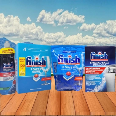 Muối rửa bát Finish 1.5kg/4kg - làm mềm nước, giá chỉ 75.000 VND, sạch bát