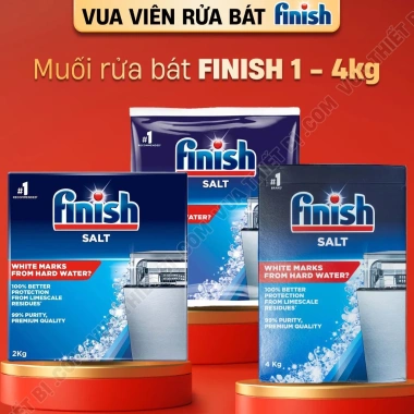 Muối rửa bát FINISH 1kg-4kg - Hộp túi nhập khẩu chính hãng, làm mềm nước, tiết kiệm chi phí 2