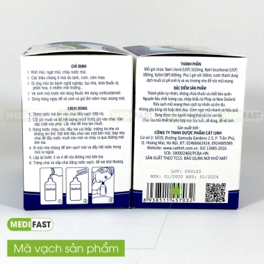 Muối rửa mũi xoang Sinufresh Cát Linh 50 gói muối biển nano tự nhiên giảm tắc mũi giá ưu đãi 165.000đ 6 Muối rửa mũi xoang Sinufresh Cát Linh 50 gói muối biển nano tự nhiên giảm tắc mũi giá ưu đãi 165.000đ 6