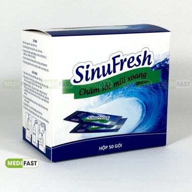 Muối rửa mũi xoang Sinufresh Cát Linh 50 gói muối biển nano tự nhiên giảm tắc mũi giá ưu đãi 165.000đ