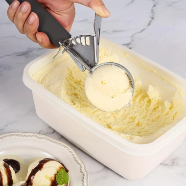 Muỗng bóng kem NLINNI tay cầm nhựa, thép không gỉ chống rỉ, thích hợp dưa hấu 7