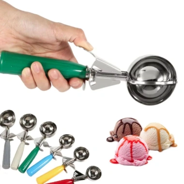 Muỗng bóng kem NLINNI tay cầm nhựa, thép không gỉ chống rỉ, thích hợp dưa hấu 9
