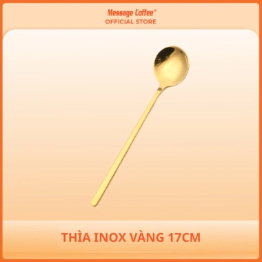 Muỗng cà phê inox 304 màu vàng 17cm - Thìa khuấy trà cafe chỉ 25.000đ từ Message Coffee 2 Muỗng cà phê inox 304 màu vàng 17cm - Thìa khuấy trà cafe chỉ 25.000đ từ Message Coffee 2