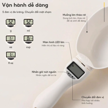Muỗng Cân Nhà Bếp Mini Điện Tử LCD - Đo Thực Phẩm Chính Xác, Giá 52.000đ Giảm Sốc 6 Muỗng Cân Nhà Bếp Mini Điện Tử LCD - Đo Thực Phẩm Chính Xác, Giá 52.000đ Giảm Sốc 6
