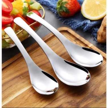 Muỗng Canh Inox Trung Nhỏ, Thìa Cơm Đầu Tròn, Thìa Súp Dày Dặn - MTA Mart2 - 33.000₫