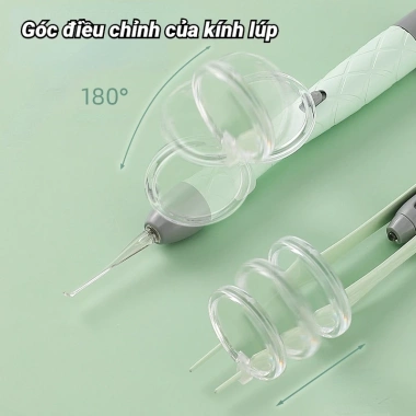 Muỗng lấy ráy tai bé cao su mềm an toàn, tặng 4 đầu ngoáy – chỉ 118.000₫