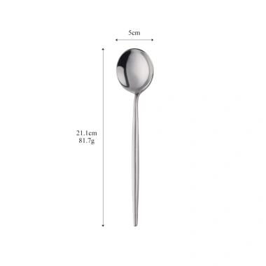 Muỗng Nĩa Inox 304 Dáng Tròn Cao Cấp – Bền Đẹp, Sang Trọng cho Nhà Hàng, Bar – 19.750₫ 9