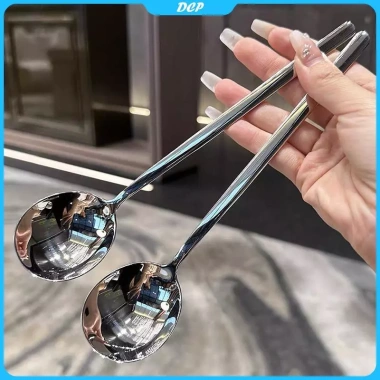 Muỗng thép không gỉ Hàn Quốc dài - Bộ ăn gia đình, chịu nhiệt, giá chỉ 20.000đ 2