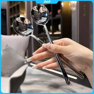 Muỗng thép không gỉ Hàn Quốc dài - Bộ ăn gia đình, chịu nhiệt, giá chỉ 20.000đ 7