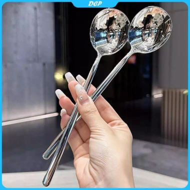 Muỗng thép không gỉ Hàn Quốc dài - Bộ ăn gia đình, chịu nhiệt, giá chỉ 20.000đ 9