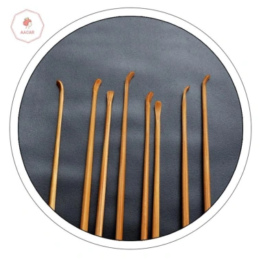 Muỗng Tre AACAR - Dụng Cụ Chọn Tai, Đánh Bóng Tròn, Tay Cầm Tre, Làm Sạch Tai, Giá chỉ 45.100₫ 4