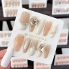 MUQV 10 tờ bấm lên móng tay Paaging màn hình handmade, thiết kế giả móng đồng hồ hiển thẻ, mẫu salon, giá ưu đãi 53.900 9