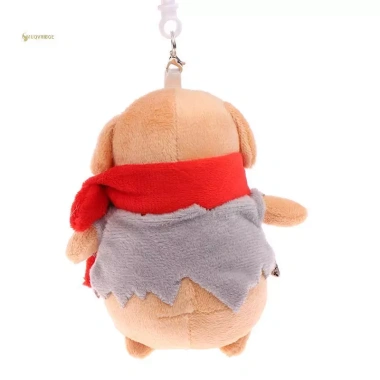 MUQV 12cm Đồ chơi nhồi bông dễ thương nhúng sốt chó – búp bê mặt dây chuyền sang trọng, quà tặng trẻ em