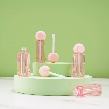 MUQV 3ml Son Bóng Hồng Không Đều Hình - Chai Nhựa Đổ Lại, Hộp Đựng Lipgloss, 44.880đ