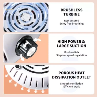 MUQV 4.500 RPM Siêu Hút Móng Tay – Máy Hút Bụi Mạnh Mẽ, Quạt Lọc Nhiệt Độ Cao, Dễ Dàng Làm Nghệ Thuật Móng