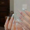 MUQV 50 Cái Nơ Móng Tay 3D Satin Ánh Sáng, Ruy Băng Nhiều Màu, Kim Cương Giả DIY - Phụ Kiện Làm Móng Tay Quyến Rũ 2
