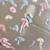MUQV 50 Cái Nơ Móng Tay 3D Satin Ánh Sáng, Ruy Băng Nhiều Màu, Kim Cương Giả DIY - Phụ Kiện Làm Móng Tay Quyến Rũ 4