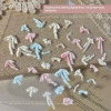MUQV 50 Cái Nơ Móng Tay 3D Satin Ánh Sáng, Ruy Băng Nhiều Màu, Kim Cương Giả DIY - Phụ Kiện Làm Móng Tay Quyến Rũ 5